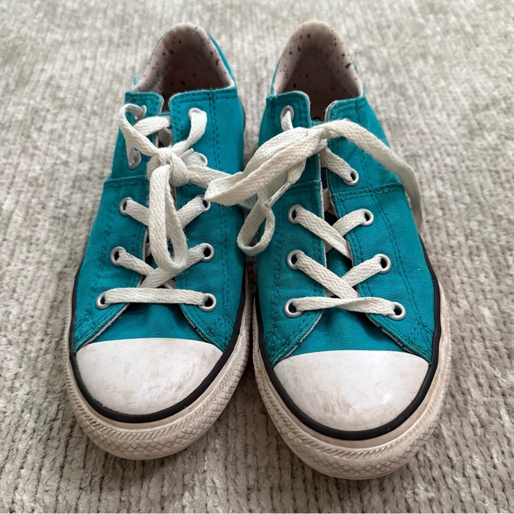 Converse All Star Low Top Sneakers Teal Canvas Youth 4 / Women’s 5.5